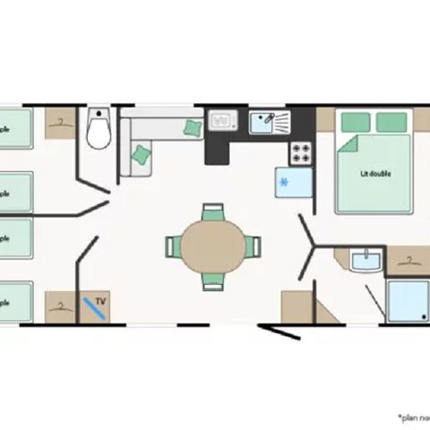 MOBILHOME 6 personas - Garza real