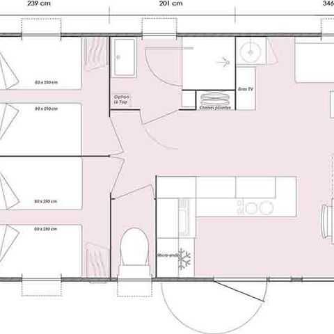 MOBILE HOME 6 people - Baobab + air conditioning