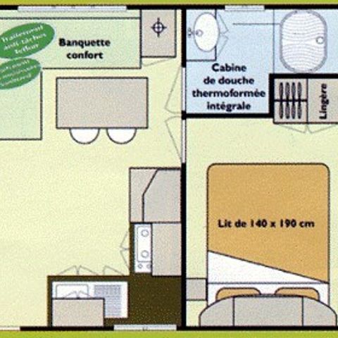 MOBILHOME 4 personnes - Bornéo + clim