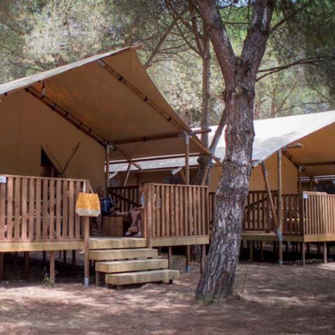 TENTE TOILE ET BOIS 4 personnes - Lodge