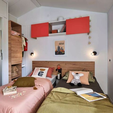 Stacaravan 4 personen - Cottage Luxe Dinos 3 Kamers 4 Personen Airconditioning + TV