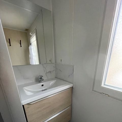 Mobilheim 4 Personen - Family - 25m² - 2 Schlafzimmer - überdachte Terrasse