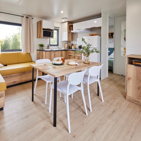 MOBILHOME 8 personnes - Premium+ 6/8 pers. 35 m² - Climatisation - 3 chambres - Belle terrasse