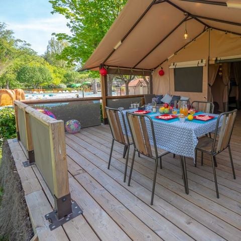 TENTE TOILE ET BOIS 5 personnes - Lodge 2 chambres  (sans sanitaires)