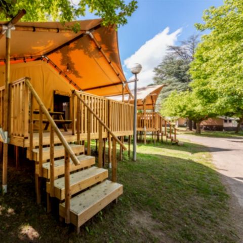 TENDA IN TELA E LEGNO 5 persone - Lodge di lusso con 2 camere da letto