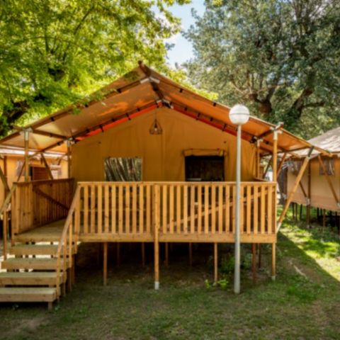 TENDA IN TELA E LEGNO 6 persone - Lodge di lusso con 3 camere da letto