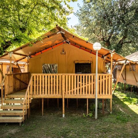 Bungalowtent 5 personen - Lodge Tent 3 Kamers 5 Personen + TV