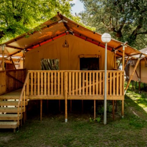 TENDA IN TELA E LEGNO 4 persone - Lodge di lusso con 2 camere da letto