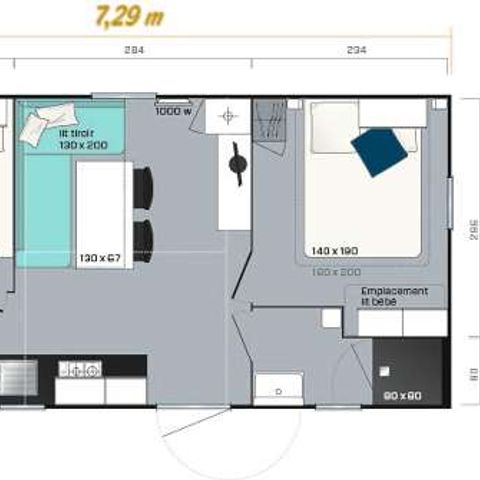 MOBILHOME 6 personas - Super Mercure Familia