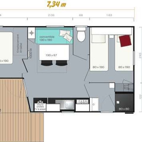 MOBILHOME 6 personnes - Loggia compact