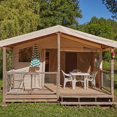 TENDA IN TELA E LEGNO 5 persone - Tenda Eco Lodge | 2 Camere da letto | 4/5 Persone | Senza bagno