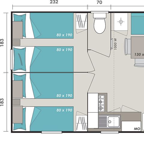 MOBILHOME 6 personnes - OHANA