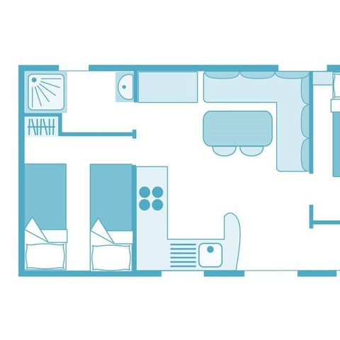 MOBILHOME 4 personnes - Cottage Tropical