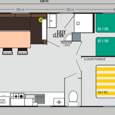 MOBILHEIM 4 Personen - LOGGIA BAY