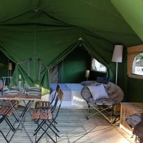 CANVAS AND WOOD TENT 5 people - Nature 3 Rooms Without Sanitary