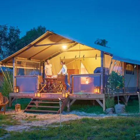 TENTE TOILE ET BOIS 6 personnes - Lodge Luxe 4 Pièces