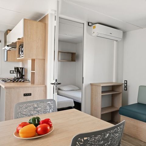 MOBILHOME 4 personas - Confort | 2 Dormitorios | 4 Pers | Terraza elevada | Aire acondicionado