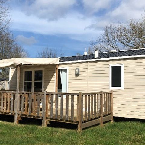 STACARAVAN 4 personen - Mobile-home | Comfort XL | 2 slaapkamers | 4 pers. | Verhoogd terras | Airconditioning.