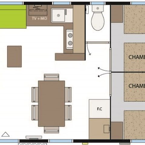 MOBILHOME 6 personnes - Seychelles