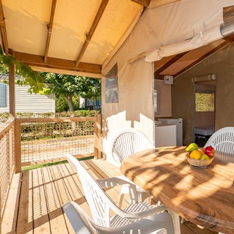 TENTE TOILE ET BOIS 5 personnes - Eco Lodge | 2 Ch. | 4/5 Pers. | Sans SDB