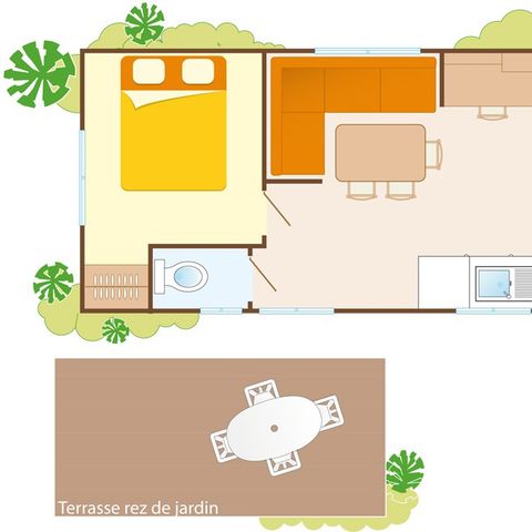 MOBILHOME 6 personas - Mobil-home | Classic XL | 2 Dormitorios | 4/6 Pers. | Terraza individual