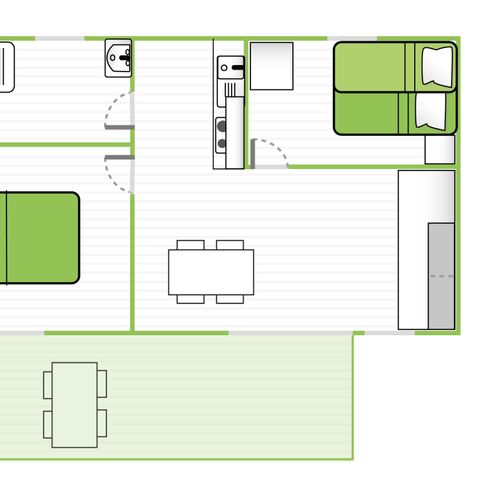 CHALET 5 personnes - Chalet Genêt Standard 5 Personnes 2ch.