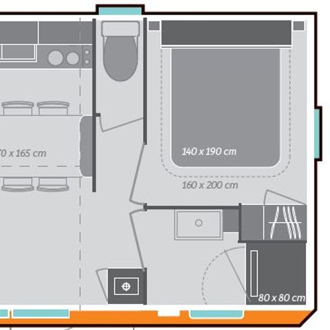 STACARAVAN 4 personen - Premium