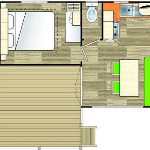 MOBILHEIM 4 Personen - LUXUS (mit Loggia)