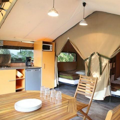 TENTE TOILE ET BOIS 4 personnes - Lodge Tente