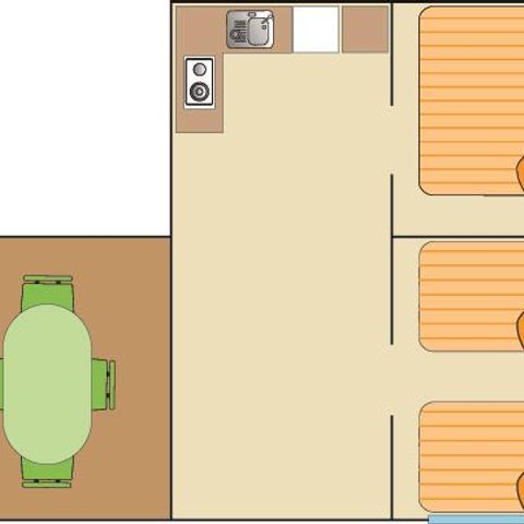 TENTE TOILE ET BOIS 4 personnes - Lodge Tente