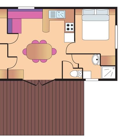 MOBILHOME 6 personas - CLASSIC 3 habitaciones - TV