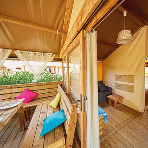 TENDA IN TELA E LEGNO 5 persone - Tenda Lodge | 2 Camere da letto | 4/5 Persone | Senza bagno