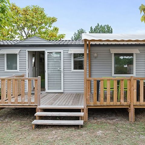 Stacaravan 6 personen - Mobile-home | Comfort | 3 Slaapkamers | 6 Pers. | Verhoogd terras | Airconditioning