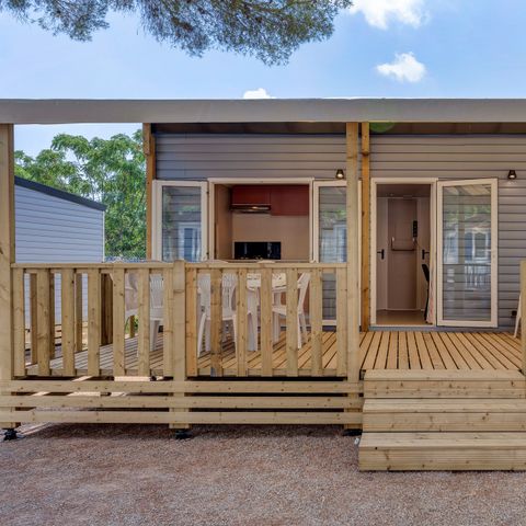 Stacaravan 4 personen - Mobile-home | Comfort XL | 2 slaapkamers | 4 pers. | Verhoogd terras | Air-con.