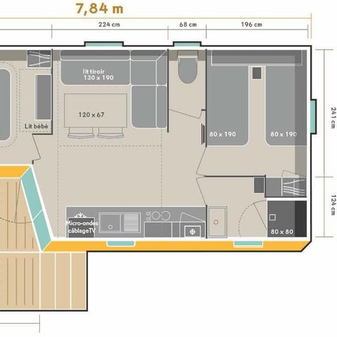 MOBILHOME 4 personas - O'HARA 784 Ti Premium