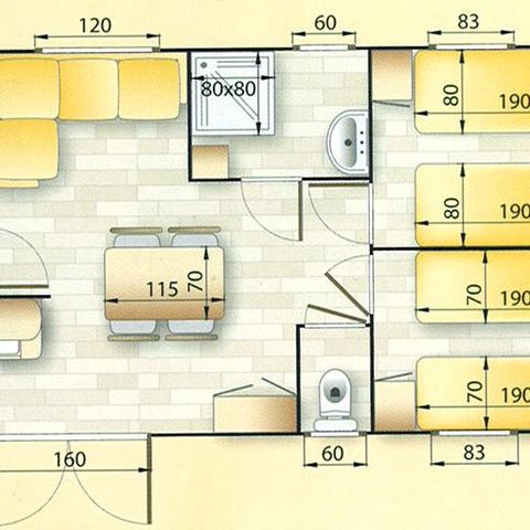 MOBILHOME 6 personas - SEQUOIA