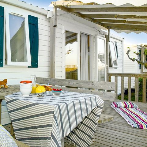 STACARAVAN 6 personen - Mobile-home | Comfort | 3 Slaapkamers | 6 Pers. | Verhoogd terras | Air-con.