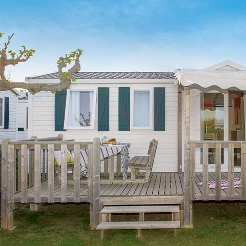 STACARAVAN 6 personen - Mobile-home | Comfort | 3 Slaapkamers | 6 Pers. | Verhoogd terras | Air-con.