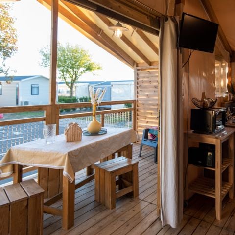 TENTE TOILE ET BOIS 5 personnes - Lodge Kamari CLASSIC Climatisé