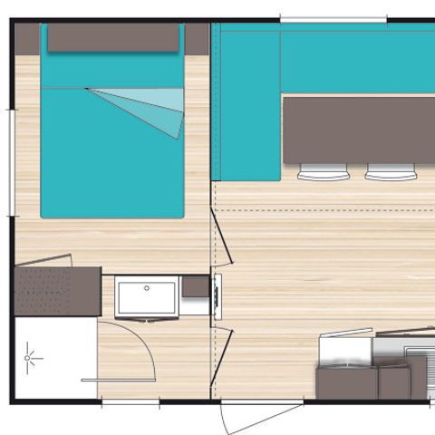 MOBILHOME 6 personas - COMFORT MISTRAL SIN AIRE ACONDICIONADO