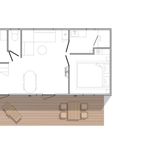 MOBILHOME 6 personas - Mobil home Privilège 32m² - 2 habitaciones - Aire acondicionado