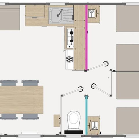 MOBILE HOME 6 people - 3 Bedrooms