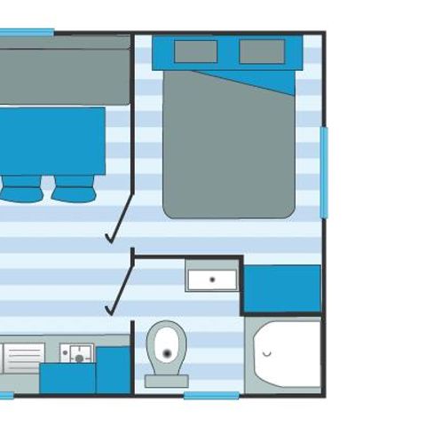 MOBILE HOME 2 people - 1 bedroom