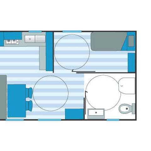 MOBILE HOME 4 people - PMR - 2 bedrooms