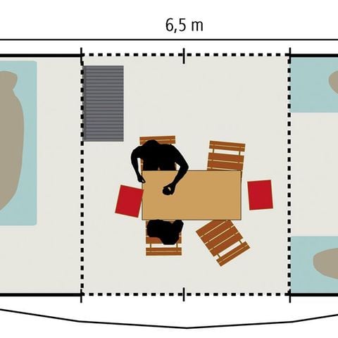 tent 2 personen - Kant-en-klaar pakket (6 A elektriciteit)