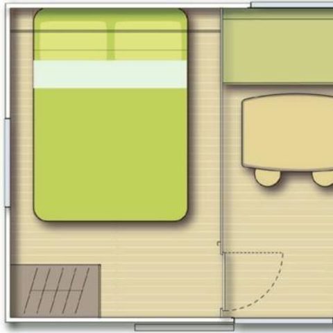 Mobilheim 4 Personen - Mobilheim Standard 20m² / 2 Zimmer (ohne eigene Sanitäranlagen)