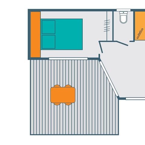 Stacaravan 5 personen - COMFORT 4/5 PERS