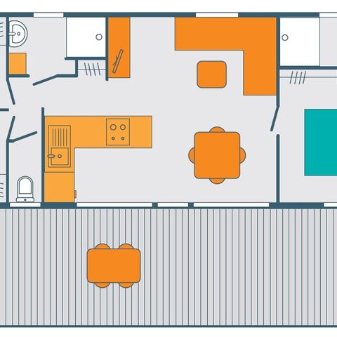 MOBILHEIM 6 Personen - PREMIUM 6 PERS. 42M²