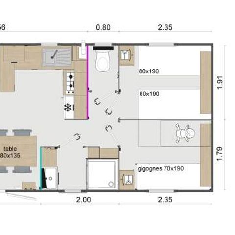 MOBILE HOME 6 people -  Rapidhome Lodge - 3 bedrooms - 2 bathrooms