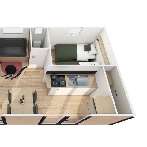 MOBILE HOME 4 people - Nest 29 - 2 bedrooms 30 m² + semi-covered terrace